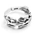 Sterling Silver Linked Frog Band or Frogs Toe Ring
