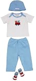 Elegant Baby Choo Choo 100% Cotton Fashion Set in Drawstring Bag 6-12 Months