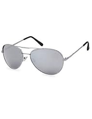 Premium Mirror Aviator Sunglasses w Microfiber Case by QLook - Silver by QLook