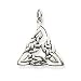 CP1130,18 Necklace - Sterling Silver Irish Celtic Knots and Trinity Triangle Pendant Charm