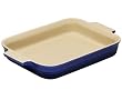Le Creuset Stoneware 12-1/2-by-9-1/2-Inch Rectangular Baking Dish, Cobalt Blue
