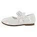 Maxu Little Girl Ballet Mary Jane Shoe,White,Toddler,5.5M
