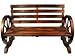 Garden Furniture Wooden Wagon Wheel Style Garden Bench