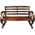 Garden Furniture Wooden Wagon Wheel Style Garden Bench