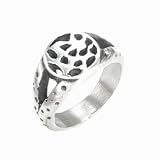 Aries Horoscope Sign Silver Tone Pewter Ring