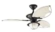 Hunter 25522 Sanibel One-Light  Three-Blade Ceiling Fan with Cloth Blades, New Bronze