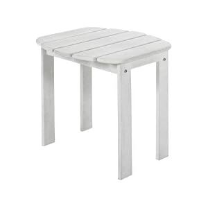 Montauk Adirondack End Table, 18Hx18.5SQ, WHITE by 