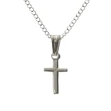 Polished-Finish Sterling Silver Cross Necklace