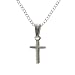 Polished-Finish Sterling Silver Cross Necklace