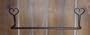 Wrought Iron Towel Holder Bar w Hearts Large