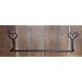 Wrought Iron Towel Holder Bar w Hearts Large