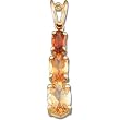 14K Yellow Gold Citrine and Madeira Citrine Gemstone Pendant