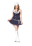 83272X 2pc Shipmate Cutie Costume, Navy/White, 1X/2X