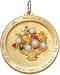 Tree of Life Basket in Circle, 14K Gold Charm