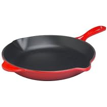 Le Creuset Enameled Cast-Iron 11-3/4-Inch Skillet with Iron Handle, Red