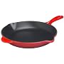 Le Creuset Enameled Cast-Iron 11-3/4-Inch Skillet with Iron Handle, Red
