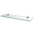 Glass Shelf Kit - Clear/ Silvertone (24x6")