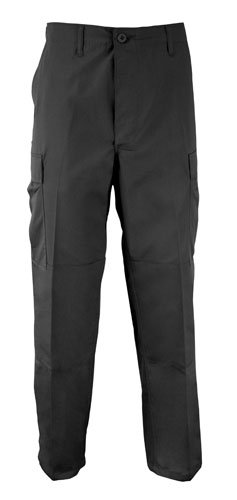 Apparel: Black Cotton Ripstop BDU Pants