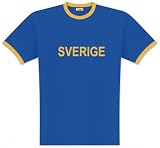 Ringer T-Shirt schweden script Groesse L