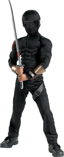  Muscle Chest Snake Eyes Kids GI Joe Costume