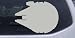 Search : Star Wars Millennium Falcon Car Window Wall Laptop Decal Sticker -- Silver 3in X 4in