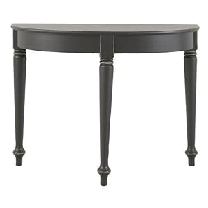 Carolina Cottage Georgia Half-Round Table, Antique Black by Carolina Chair & Table