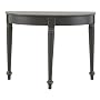 Carolina Cottage Georgia Half-Round Table, Antique Black