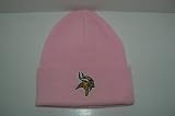 NFL Minnesota Vikings Pink Cuffed Embroidered Beanie Hat Cap Lid Toque
