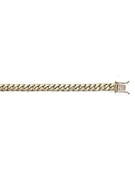 CleverEves 14Kt Yellow Gold Curb Link 7mm Bracelet