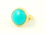 Judith Haas jewelry amazonite large stone adjustable gold ring