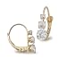 14k Yellow Gold with 2mm, 3mm, and 4mm Round Cubic Zirconia Waterfall Style Leverback Earrings