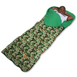 Camouflage Big Kids Slumber Bag - Green