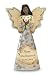 Elements Aunt Ebony Angel Figurine by Pavilion, 6-Inch, Holding Flowers, Inscription Aunts Bring Happiness to Our Lives