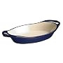 Lodge Enameled Cast-Iron 2-Quart Oval Casserole, Liberty Blue