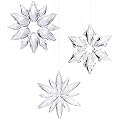 3 Inch Lucite Snowflake Ornaments - Set of 3