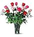 One Dozen Long Stem – Pink and Red Roses