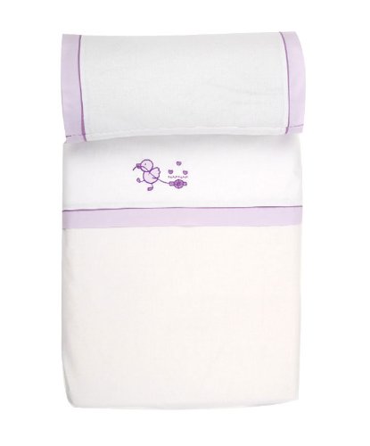 Naf-Naf 30290 Kinderwagen-Bettw&auml;sche 100% Baumwolle Design Cuak 90 x 120 cm, 3-teilig, lilac
