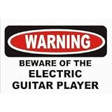 Buy BEWARE OF THE ELECTRIC GUITAR PLAYER Long Sleeve T-Shirt (Various Colors Available) by T-ShirtFrenzy