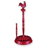 Old Dutch 051SR 2-Tone Rooster-Design Standing Paper-Towel Holder, Red