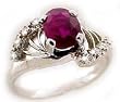 Estate 1.45 ct tw Ruby and Diamond 18k Gold Ring by Jabel