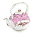 Porcelain Mini Teapot With Rose Pattern And Handpainted Gold Trim Beautiful Collectible