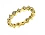 18k Yellow Gold Square Round Eternity Band w/ Diamonds (.32ctw, G, VS) by Diana Heimann