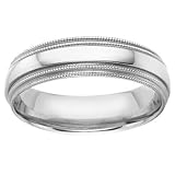 Stainless Steel Men's Wedding Band, 6mm.