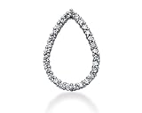 14k White Gold 0.725 ct Diamond Pendant G-H , SI1
