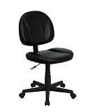 Black Leather Ergonomic Task Chair [BT-688-BK-GG]
