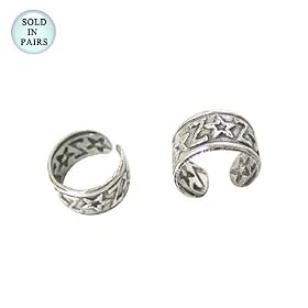 Star & Z Design Ear Cuffs Sterling Silver