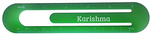 Bookmark + ruler with engraved name: Karishma (first name/surname/nickname)