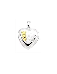 Sterling Silver Engraved I Love You Heart Locket with 18 inch chain - S00434 - 20mm x 20mm