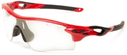 Oakley Mens Radarlock Path OO9181-09 Iridium Shield Sunglasses,Infrared Frame/Clear Black Ird Pho Lens,one size