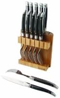 Baladeo Laguiole Cutlery Set with Bamboo Stand, 12-Piece
